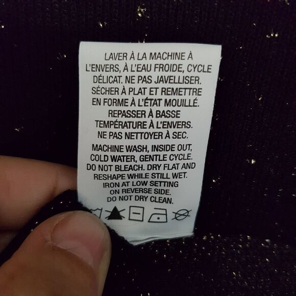 REITMANS Black and Gold Shimmer Cowl Neck Top 3/4 Sleeve.  Medium. NWOT - Picture 5 of 15